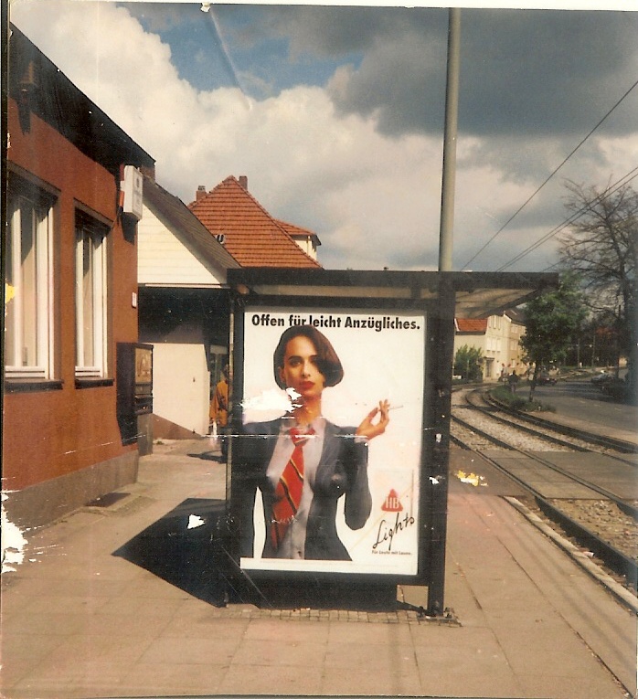 bushaltestelle Werbung Bielefeld 1990